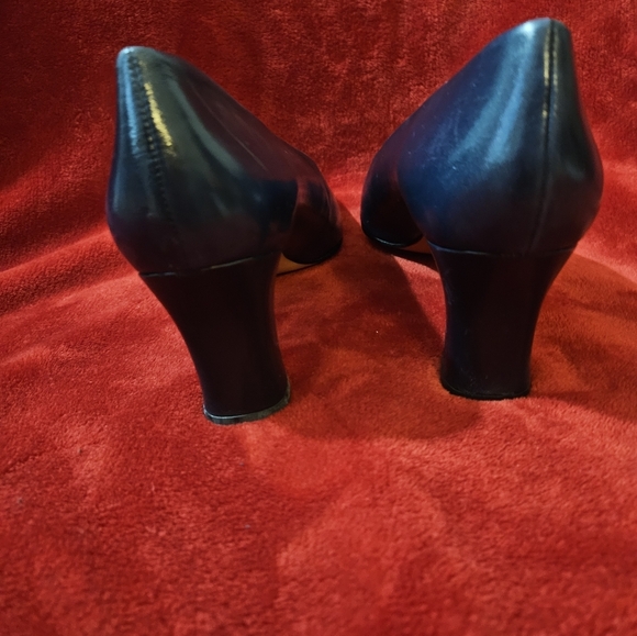 Proxy Navy Blue Leather Pumps Size 12N - Picture 3 of 9